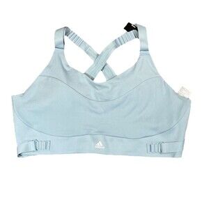 Adidas FastImpact Sports Bra Womens 2X Blue Adjustable High Support Gym NWT New